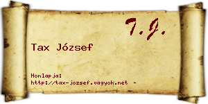 Tax József névjegykártya